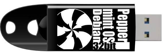 Debian-based PeppermintOS 32-bit USB Flash Drive
