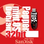 Debian-based PeppermintOS 32-bit USB Flash Drive and the PeppermintOS logo