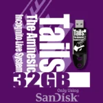 Tails - The Amnesiac Incognito Live System 32 GB Boot Disk packshot and USB drive